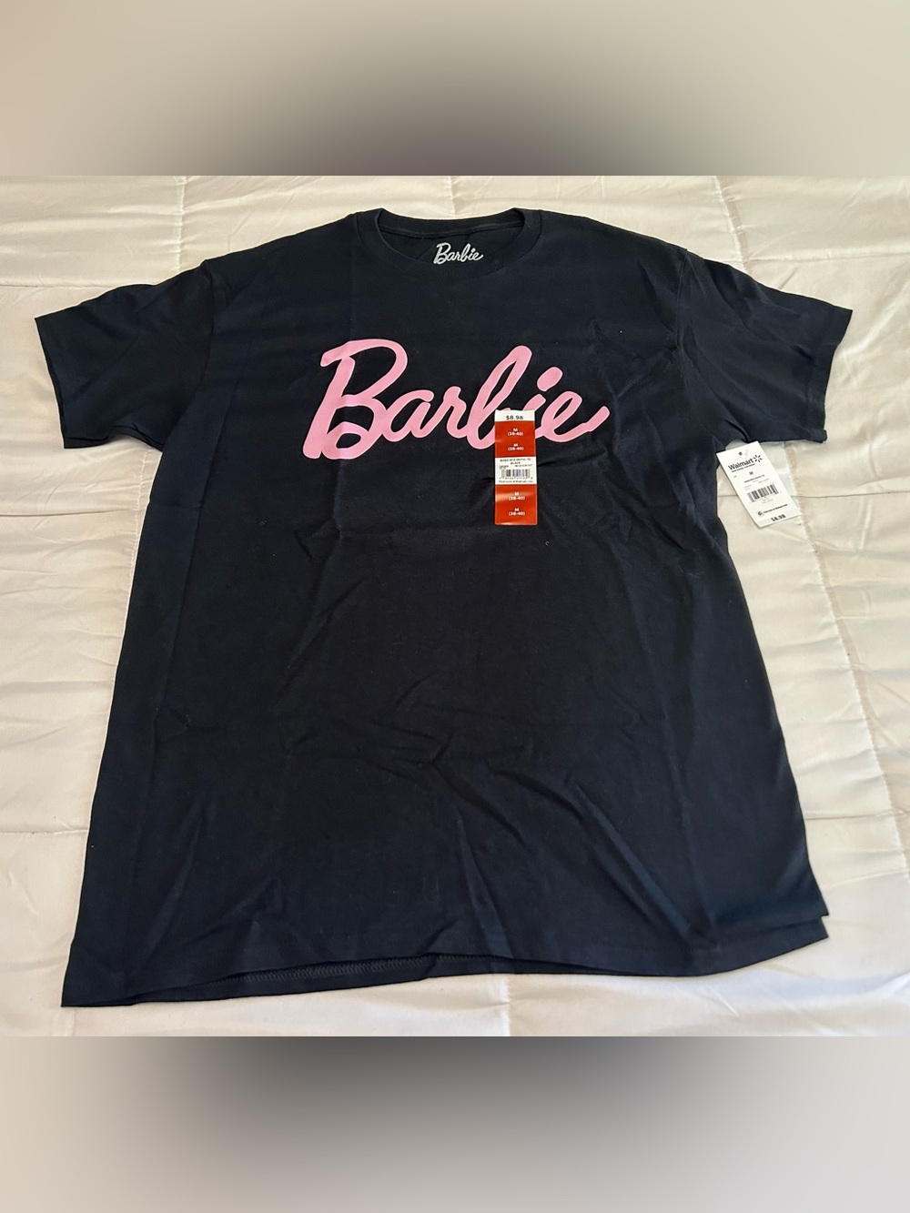 Barbie Mens Graphic Tee Black & Pink Medium